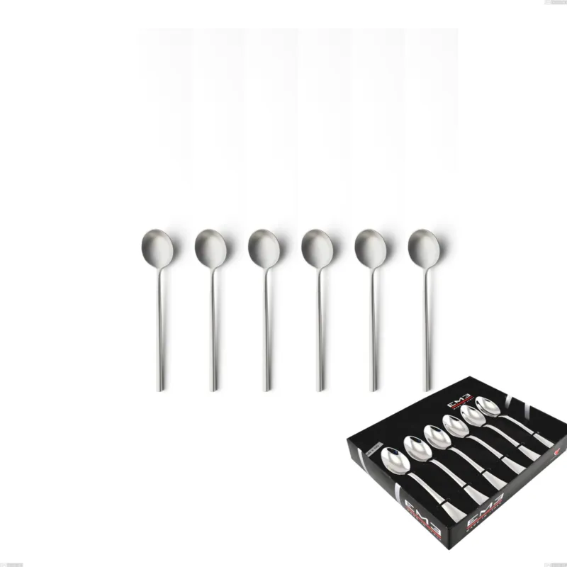 Confezione vetrina 6 pezzi caffè Kyoto Sabbiato, Acciaio inox (Aisi 304) inox sabbiato Eme Posaterie Bestseller