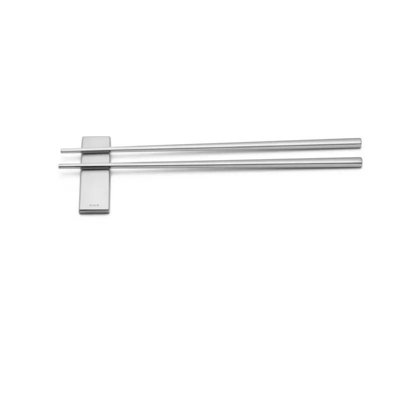 A Buon Prezzo Poggia Posate supporto per set SUSHI in acciaio 18.10 dimensioni 75x25 h 10 mm accoglie 2 posate finitura inox lucido Eme Posaterie