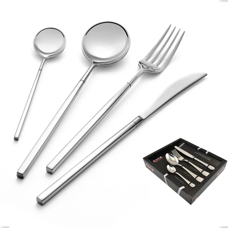Offerta Speciale Confezione vetrina 24 pezzi kyoto, Acciaio inox (Aisi 304) inox lucido Eme Posaterie