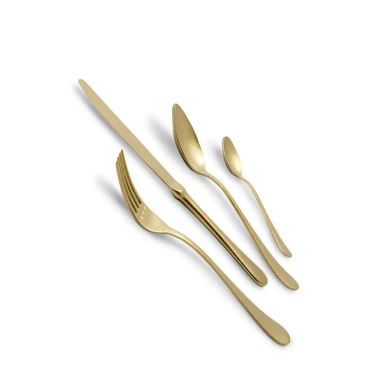 Ultime Pezzi Servizio Posate 4 pezzi Rivadossi Modello Serena IN PVD Oro Antico acciaio inox 18.10 AISI304 2.5 mm in Confezione di cartone Rivadossi