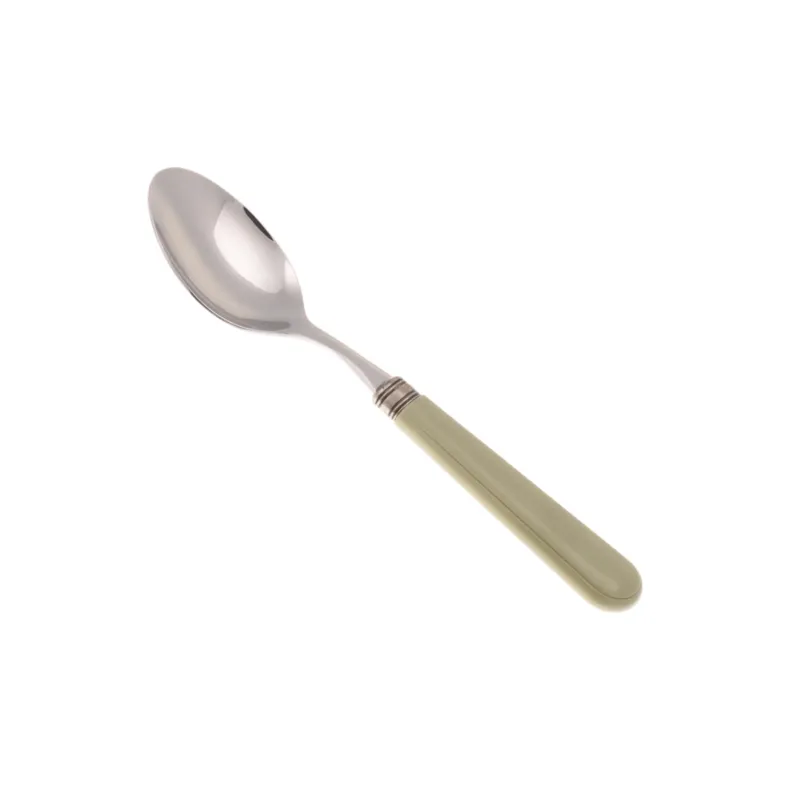 Cucchiaino da Caffè MISTRAL Set di 6 Pezzi in acciaio 18.10 Lunghezza 16,5 cm manico in PPL con ghiera lavabile in lavastoviglie Salvia Rivadossi Ultima Occasione
