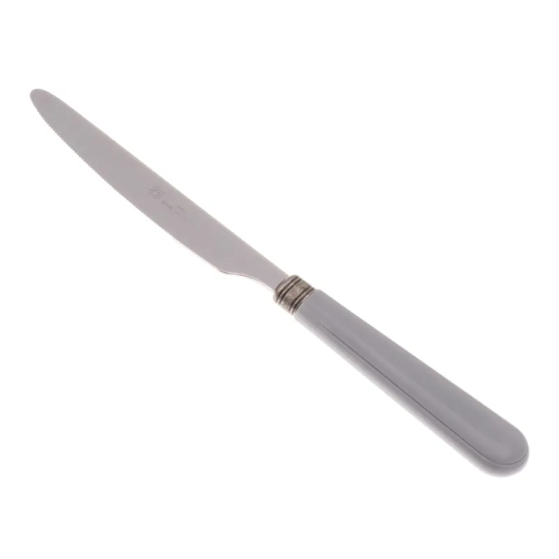 Coltello tavola seghettato MOD Mistral Set di 6 Pezzi in acciaio 18.10 Lunghezza 26 cm manico in PPL lavabile in lavastoviglie colore Grigio Rivadossi Compra Online