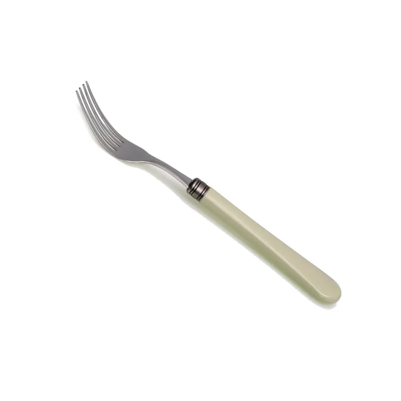 Forchetta da tavola Modello Giulietta Set di 6 Pezzi in acciaio 18.10 Lunghezza 21 cm manico in PBT lavabile in lavastoviglie Colore Verde Rivadossi Spedizione Espresso