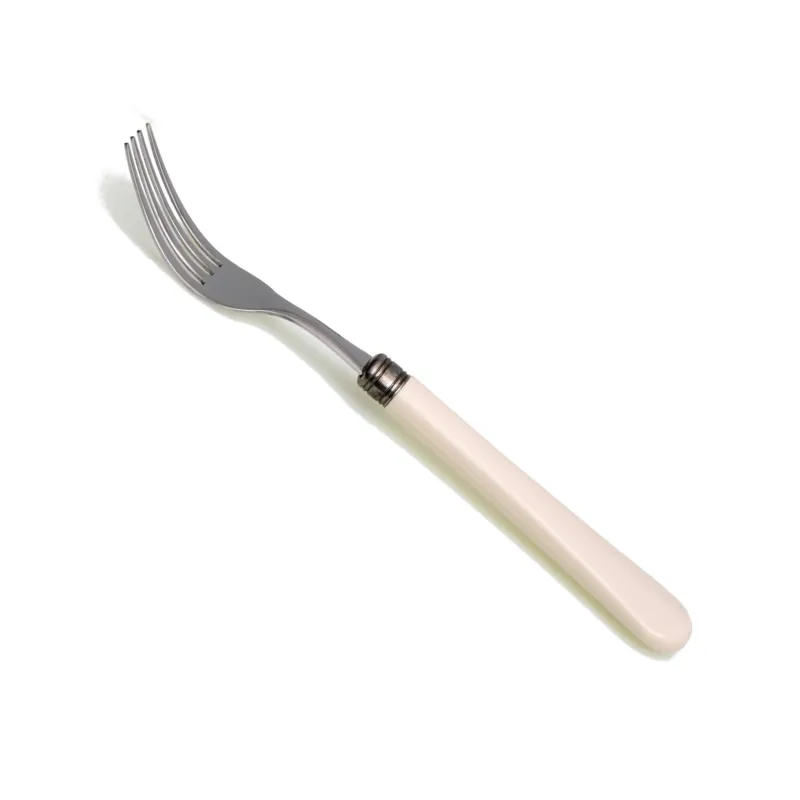 Compra Adesso Forchetta da tavola Modello Giulietta Set di 6 Pezzi in acciaio 18.10 Lunghezza 21 cm manico in PBT lavabile in lavastoviglie colore Avorio Rivadossi