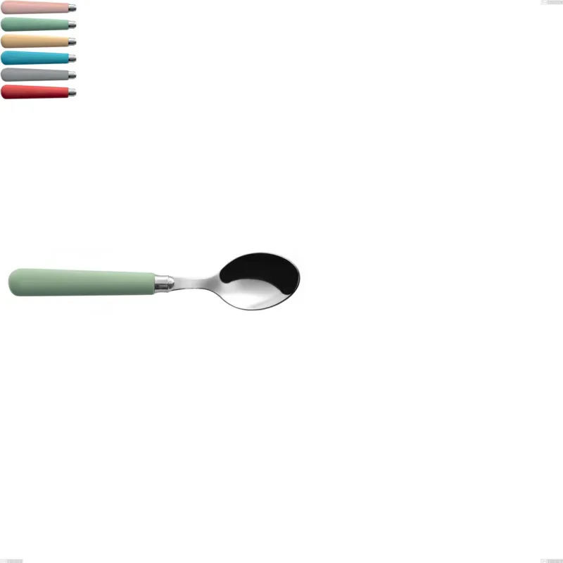 Scelto Dai Clienti Cucchiaino caffè macarons, Acciaio inox 18.10 lunghezza 147 mm manici in acrilico inox lucido Eme Posaterie rosa cipria 692