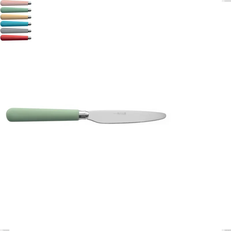 Pagamento Sicuro Coltello frutta macarons, Acciaio inox 18.10 lunghezza 200 mm manici in acrilico inox lucido Eme Posaterie rosa cipria 692
