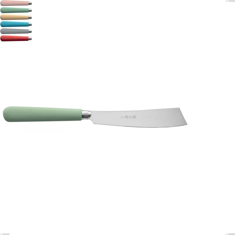 Coltello torta macarons, Acciaio inox 18.10 lunghezza 233 mm manici in acrilico inox lucido Eme Posaterie rosa cipria 692 Subito Disponibile
