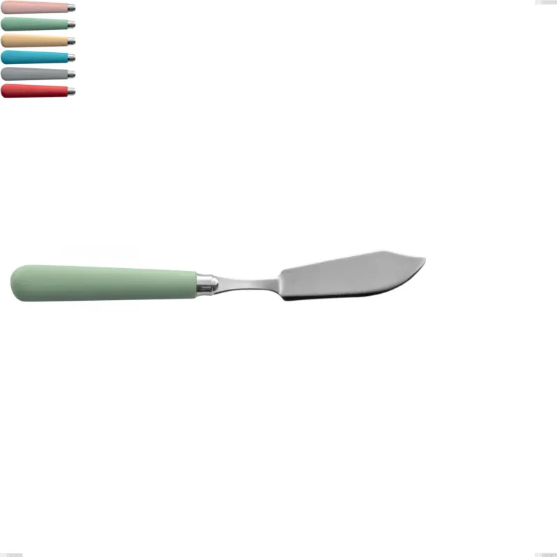 Coltello pesce macarons, Acciaio inox 18.10 lunghezza 218 mm manici in acrilico inox lucido Eme Posaterie rosa cipria 692 Vendita Finale