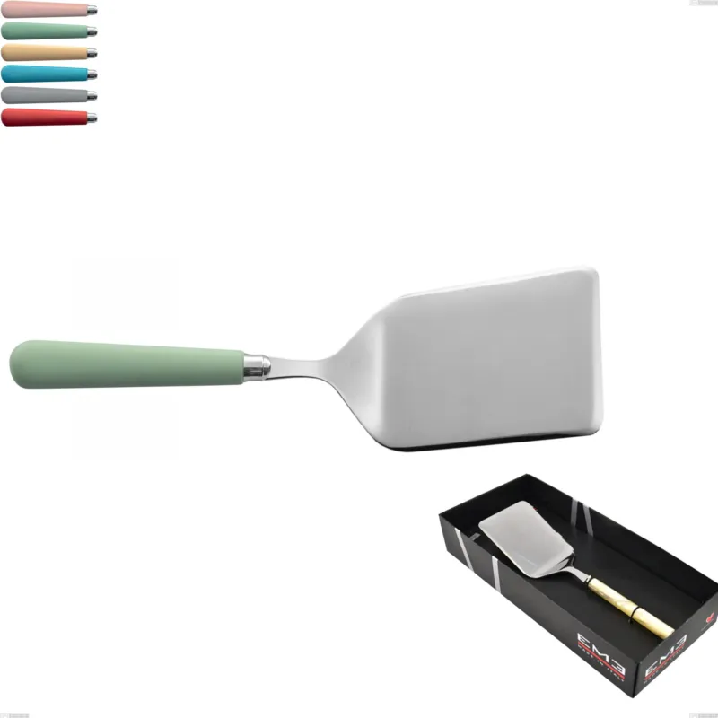 Reso Gratuito Confezione vetrina 1 pezzo pala lasagne macarons, Acciaio inox 18.10 manici in acrilico inox lucido Eme Posaterie rosa cipria 692
