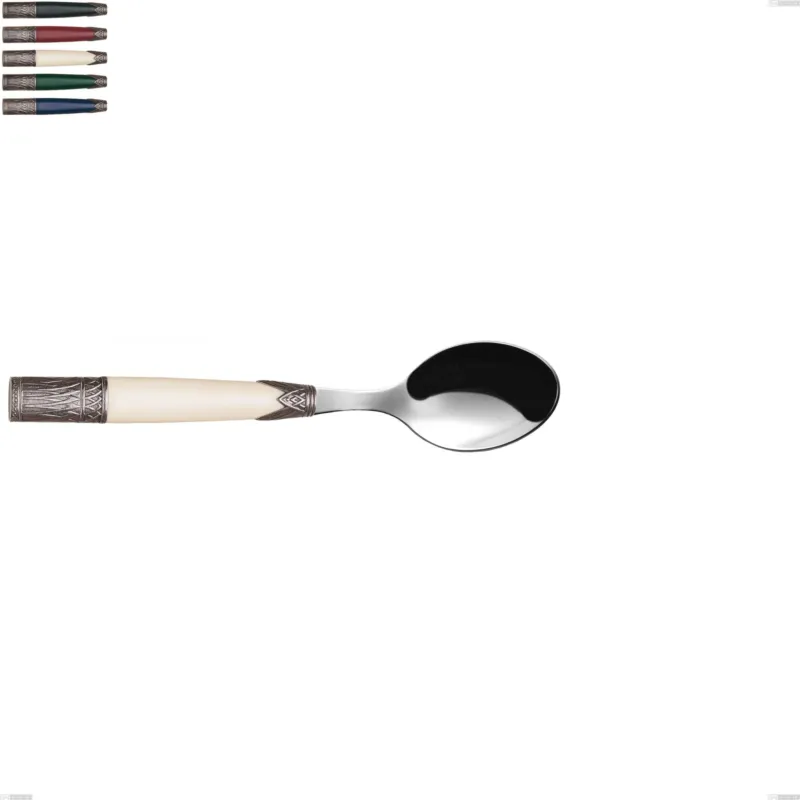 Cucchiaio tavola aria, acciaio 18/10 aisi304 colorato Dimensioni 205 mm manico in Acrilico e Metallo Eme Posaterie blu 2 Promozione