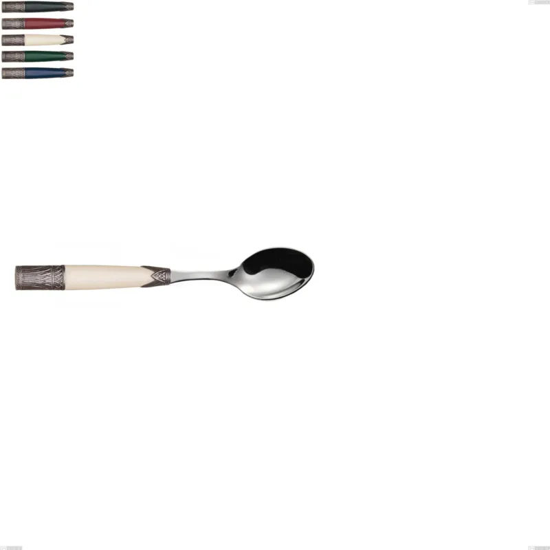 Promo Stagionale Cucchiaio dolce aria, acciaio 18/10 aisi304 colorato Dimensioni 155 mm manico in Acrilico e Metallo Eme Posaterie blu 2