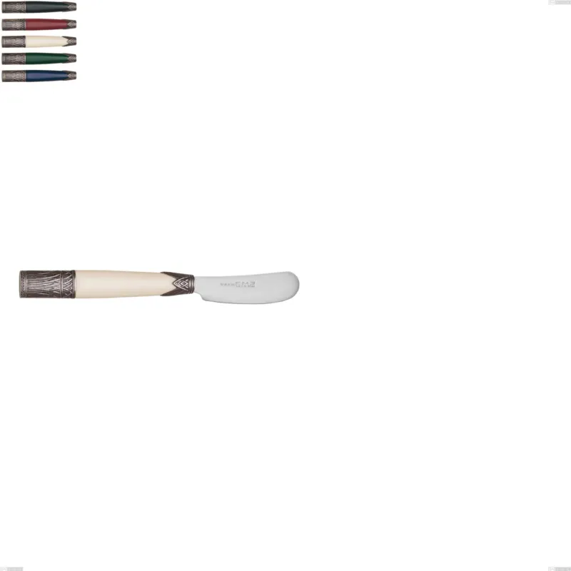 Spalmaburro piccolo Aria, acciaio 18/10 aisi304 colorato Dimensioni 143 mm manico in Acrilico e Metallo Eme Posaterie blu 2 Compra Online