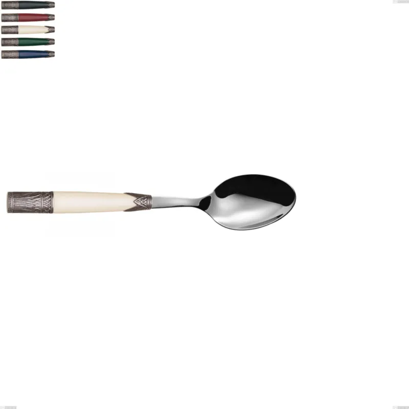 Cucchiaio da servizio aria, acciaio 18/10 aisi304 colorato Dimensioni 233 mm manico in Acrilico e Metallo Eme Posaterie blu 2 Compra Adesso