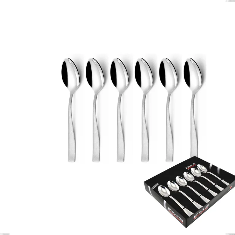 Occasione Imperdibile Confezione vetrina 6 pezzi caffè Infinity la Divina, Acciaio 18/10 Inox Lucido con incisione al laser, spessore 2,5 mm mm Eme Posaterie