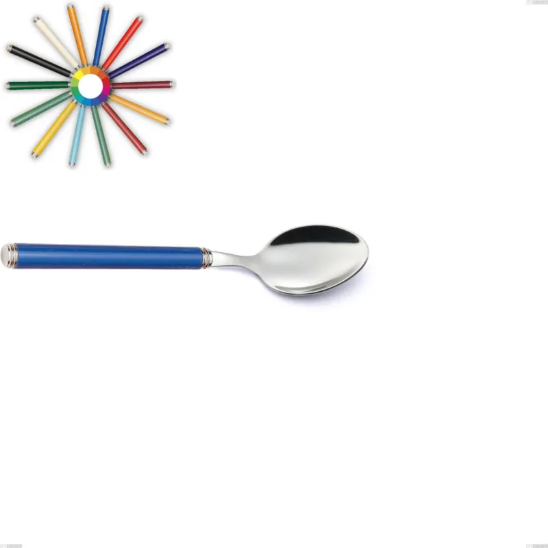 Affare Cucchiaino frutta linea, Acciaio 18/10 (AISI304) inox lucido , manici in metacrilato Lunghezza 185 mm Eme Posaterie nero 1