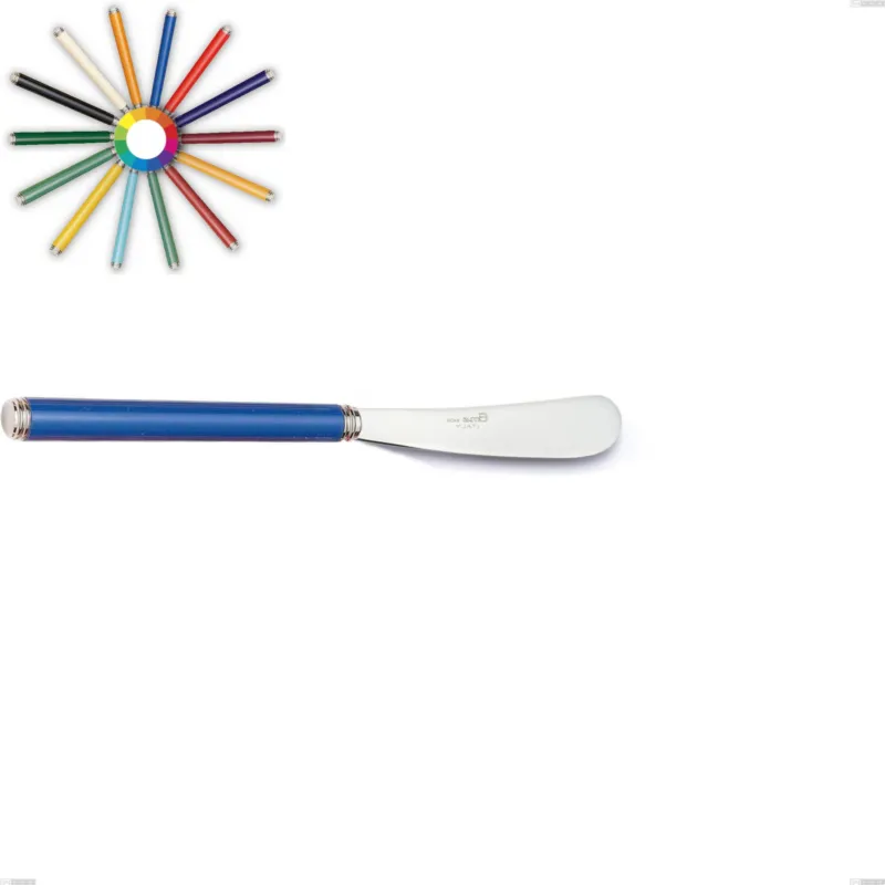 Spalmaburro linea, Acciaio 18/10 (AISI304) inox lucido , manici in metacrilato lunghezza 187 mm Eme Posaterie nero 1 Spedito Oggi