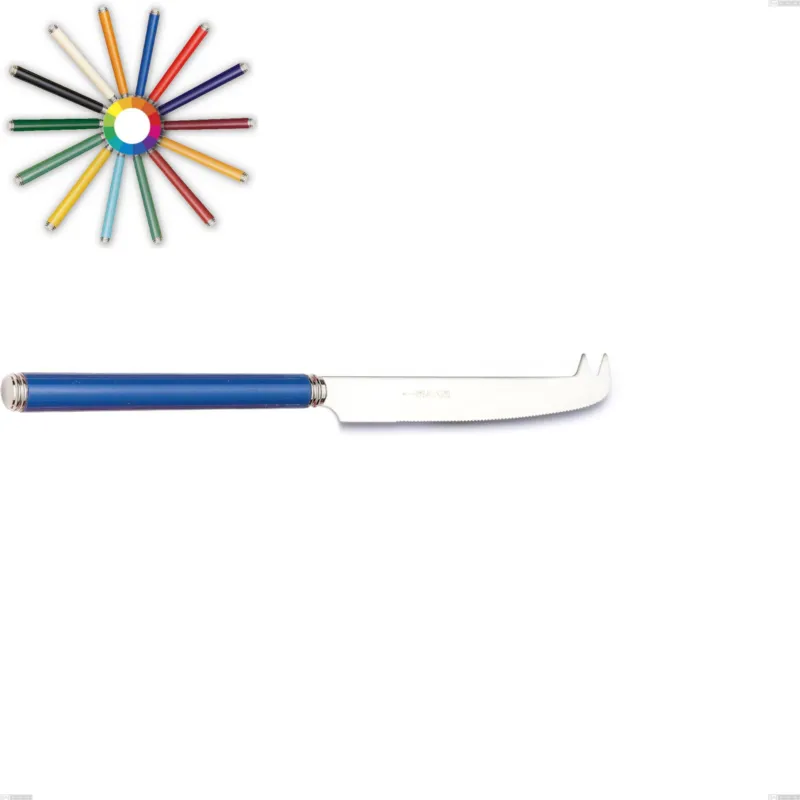 Reso Gratuito Coltello formaggio linea, Acciaio 18/10 (AISI304) inox lucido , manici in metacrilato lunghezza 148 mm Eme Posaterie nero 1