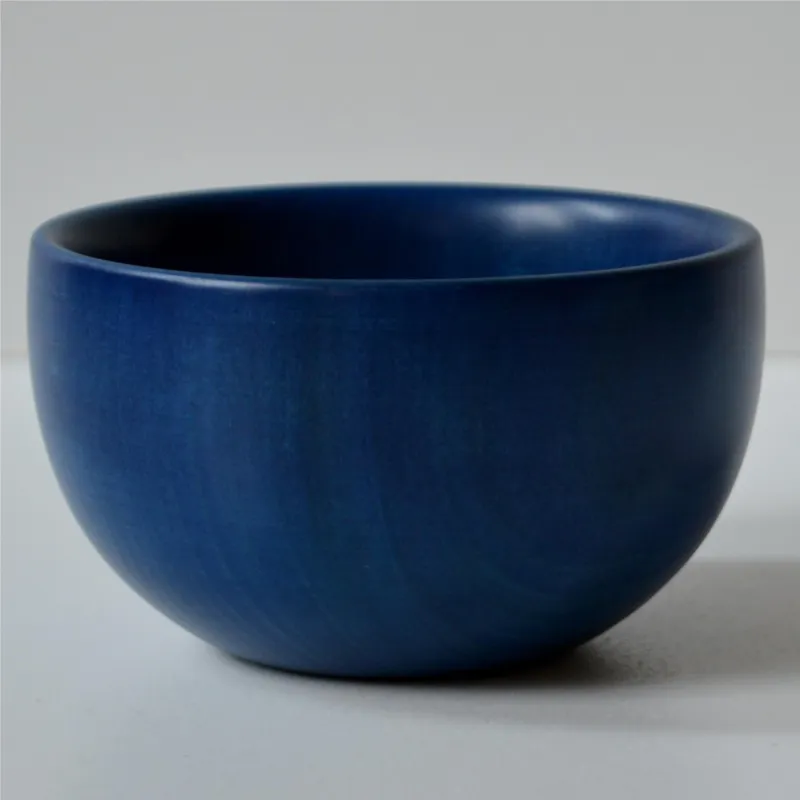 Ciotolina tornita a mano in legno massello Ø 10xh 06 cm per macedonia , gelato , pinzimonio , aperitivi Blu Manzoni Pietro Prezzo Di Fabbrica