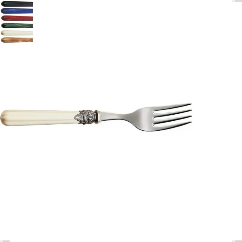Ultime Pezzi Forchetta frutta versailles, Acciaio 18/10 AISI 304 Lucido manicatura acrilico , lunghezza 178 mm Eme Posaterie blu 2