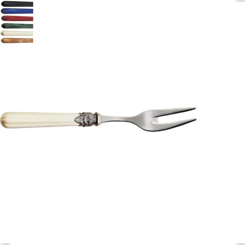 Promozione Esclusiva Forchetta carne versailles, Acciaio 18/10 AISI 304 Lucido manicatura acrilico , lunghezza 208 mm Eme Posaterie blu 2