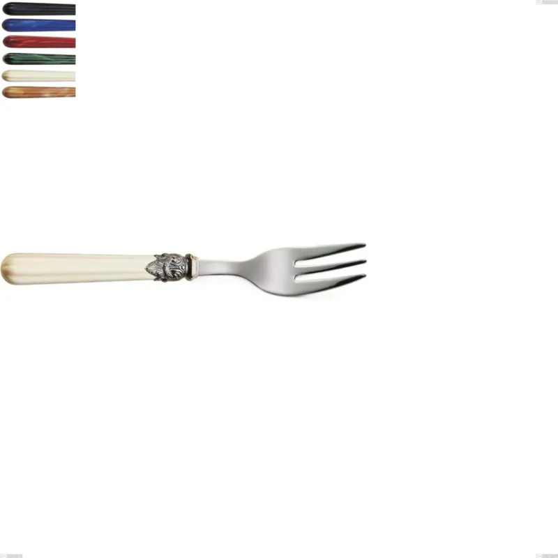 Forchetta dolce versailles, Acciaio 18/10 AISI 304 Lucido manicatura acrilico , lunghezza 153 mm Eme Posaterie blu 2 Più Venduto