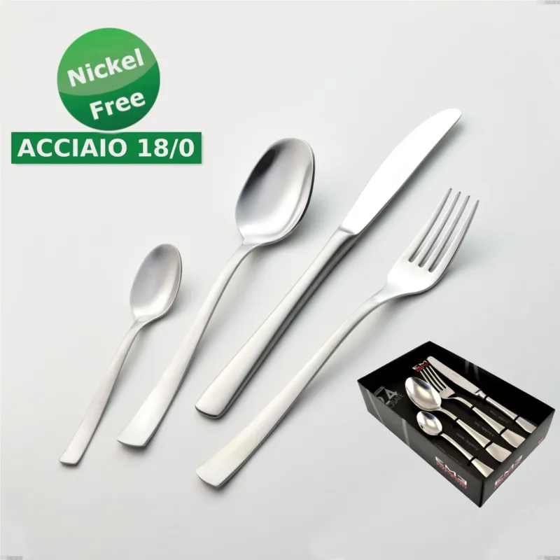 Ultime Pezzi Confezione vetrina 24 pezzi coltello economico Alfa Satinata 18/0 nichel free, (inox 18/ 0) Nichel Free, spessore 2 mm Eme Posaterie