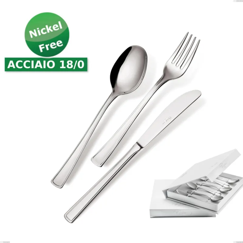 Saldi Confezione a libro 6 pezzi cucchiaino moka Ambassador 18/0 nichel free, (Acciaio 18/ 0) Nichel Free, spessore 2 mm Eme Posaterie