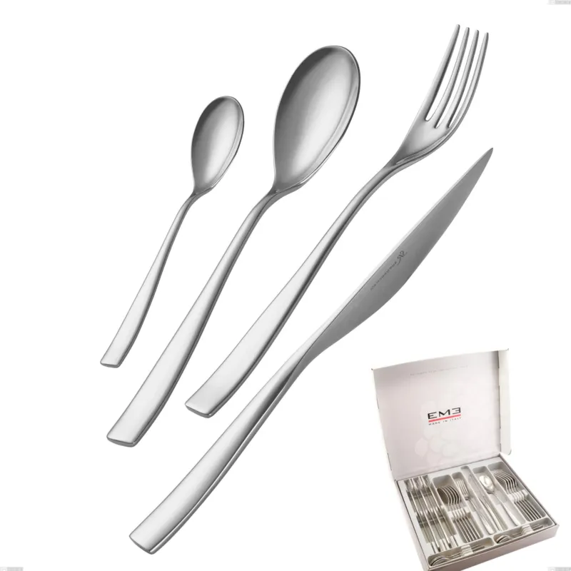 Cofanetto 24 pezzi Etoile Inox lucido, 18/10 (AISI304), spessore 4 mm finitura inox Lucido finitura inox lucido a specchio Eme Posaterie Offerta