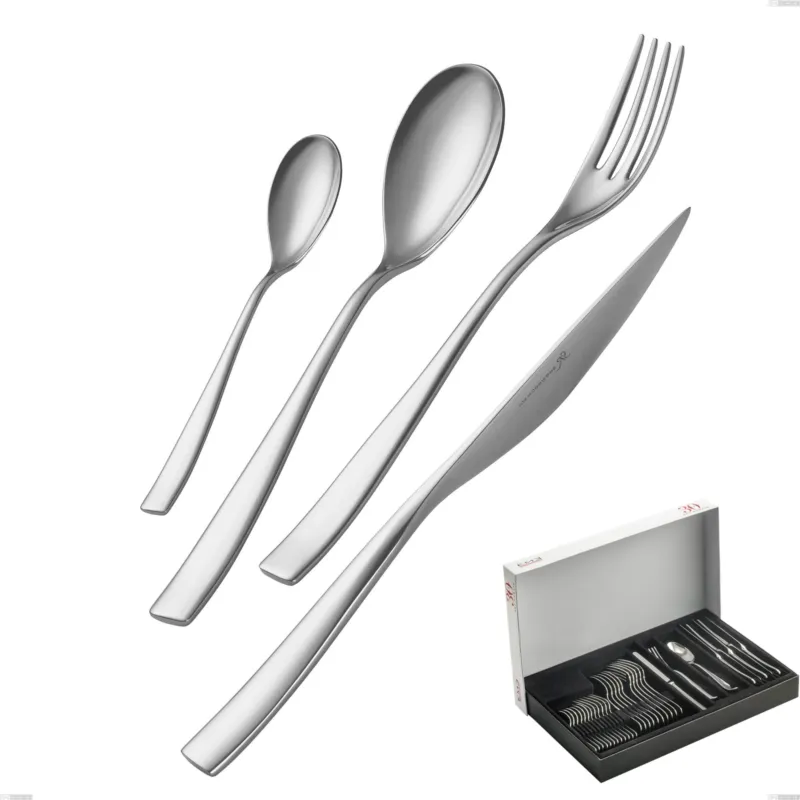 Confezione Panoramica 30 pezzi Etoile Inox , 18/10 (AISI304), spessore 4 mm finitura inox lucido a specchio Eme Posaterie Promo Stagionale