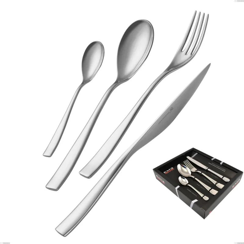 Confezione vetrina 24 pezzi Etoile Inox , 18/10 (AISI304), spessore 4 mm finitura inox lucido a specchio Eme Posaterie Acquista Ora