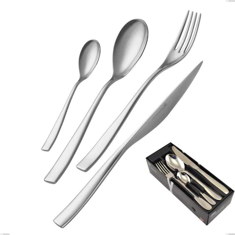 Confezione salvaspazio 24 pezzi Etoile Inox , 18/10 (AISI304), spessore 4 mm finitura inox lucido a specchio Eme Posaterie Compra Oggi Stesso