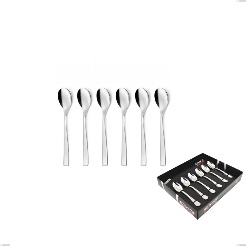 Confezione vetrina 6 pezzi moka Etoile Inox , 18/10 (AISI304), spessore 4 mm finitura inox lucido a specchio Eme Posaterie Direttamente Dal Produttore
