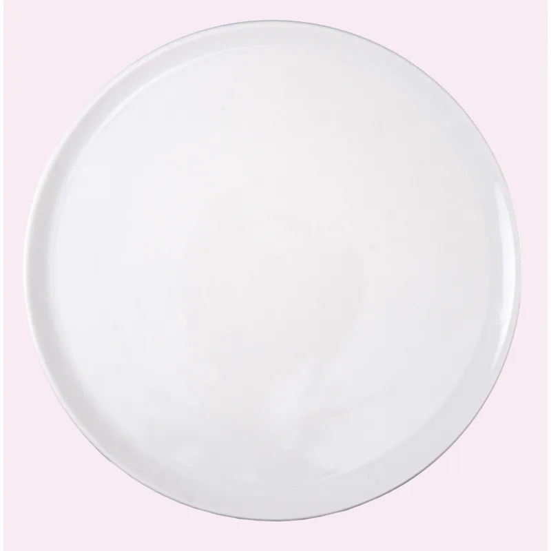 Piatto da pizza in porcellana 33 cm con falda rinforzata modello Gorizia confezione 6 pezzi lavabile in lavastoviglie Radif 1820 Super Prezzo