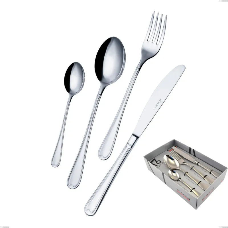 Economico Confezione vetrina 16 pezzi coltello economico Euro, 18/10 (AISI304), spessore 2,00 mm Eme Posaterie