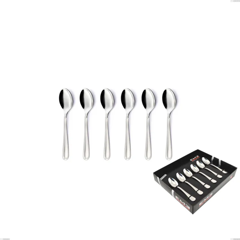 A Buon Prezzo Confezione vetrina 6 pezzi moka Euro, 18/10 (AISI304), spessore 2,00 mm Eme Posaterie
