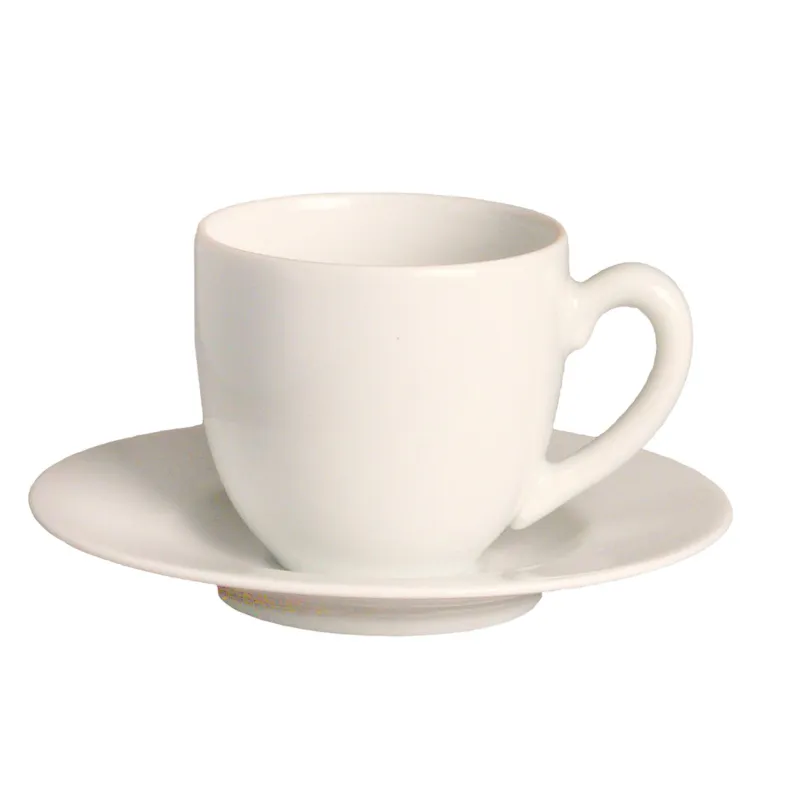 Tazza da Caffè con piattino in New Bone Porcelain SPRING 6,0xh 5,5 cm - 10 CL confezione 6 pezzi in lavabile in lavastoviglie Radif 1820 Solo Oggi