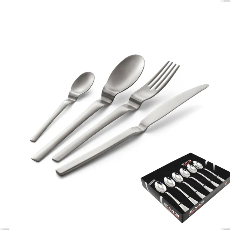 Ultimissimo Modello Confezione vetrina 6 pezzi caffè Joy Up 2.00 mm acciaio 18/10 Sabbiato, Acciaio 18/10 (AISI 304), spessore 2,00 mm Eme Posaterie