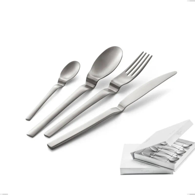 Promo Stagionale Confezione a libro 6 pezzi cucchiaino moka Joy Up 2.00 mm acciaio 18/10 Sabbiato, Acciaio 18/10 (AISI 304), spessore 2,00 mm Eme Posaterie