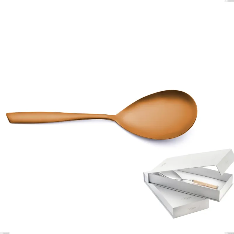 Economico Confezione a libro 1 pezzo pala riso Eleven Sahara 2,5 mm Brunita sabbiata , Acciaio inox 18/10 (AISI 304), spessore 2,5 mm Eme Posaterie
