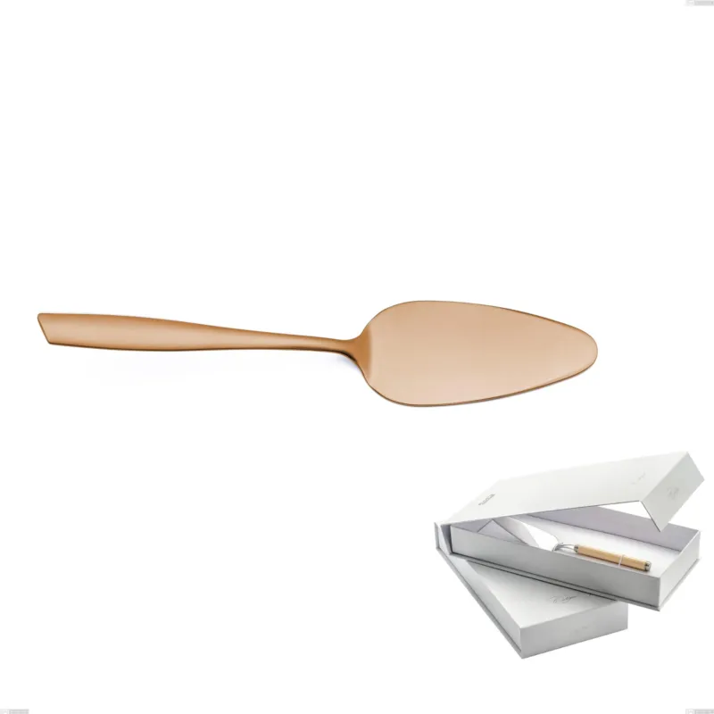 Confezione a libro 1 pezzo pala torta Eleven rose brunita lucida , Acciaio inox 18/10 (AISI 304), spessore 2,5 mm Eme Posaterie Prezzo Di Fabbrica