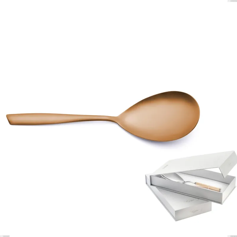 Confezione a libro 1 pezzo pala riso Eleven rose brunita lucida , Acciaio inox 18/10 (AISI 304), spessore 2,5 mm Eme Posaterie Spedito Oggi