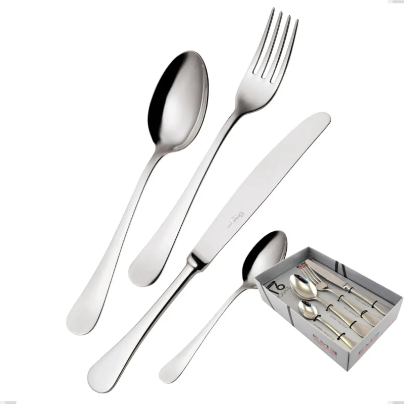Confezione vetrina 16 pezzi Milano inox 18/10 , Acciaio inox 18/10 (AISI304) lucido a specchio, spessore 2,5 mm Eme Posaterie Compra Oggi Stesso