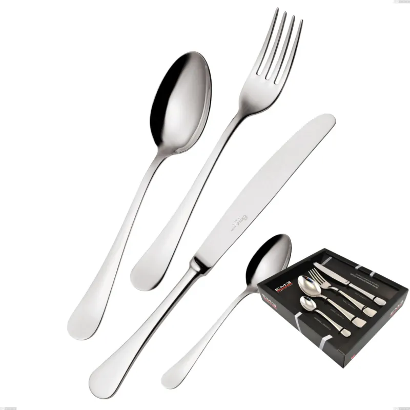 Popolare Confezione vetrina 24 pezzi Milano inox 18/10 , Acciaio inox 18/10 (AISI304) lucido a specchio, spessore 2,5 mm Eme Posaterie
