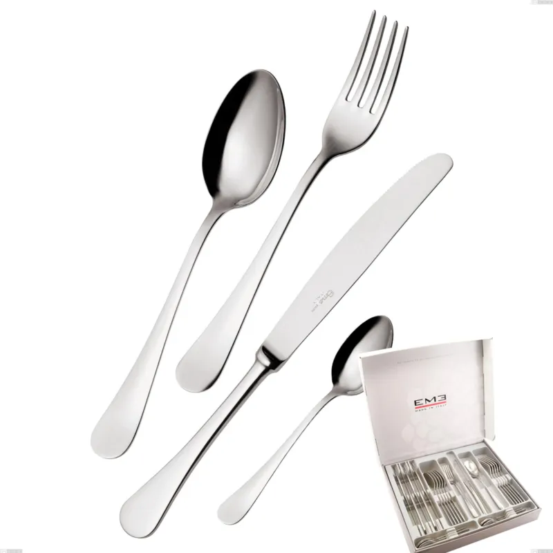 Affare Cofanetto 24 pezzi Milano inox 18/10 , Acciaio inox 18/10 (AISI304) lucido a specchio, spessore 2,5 mm Eme Posaterie