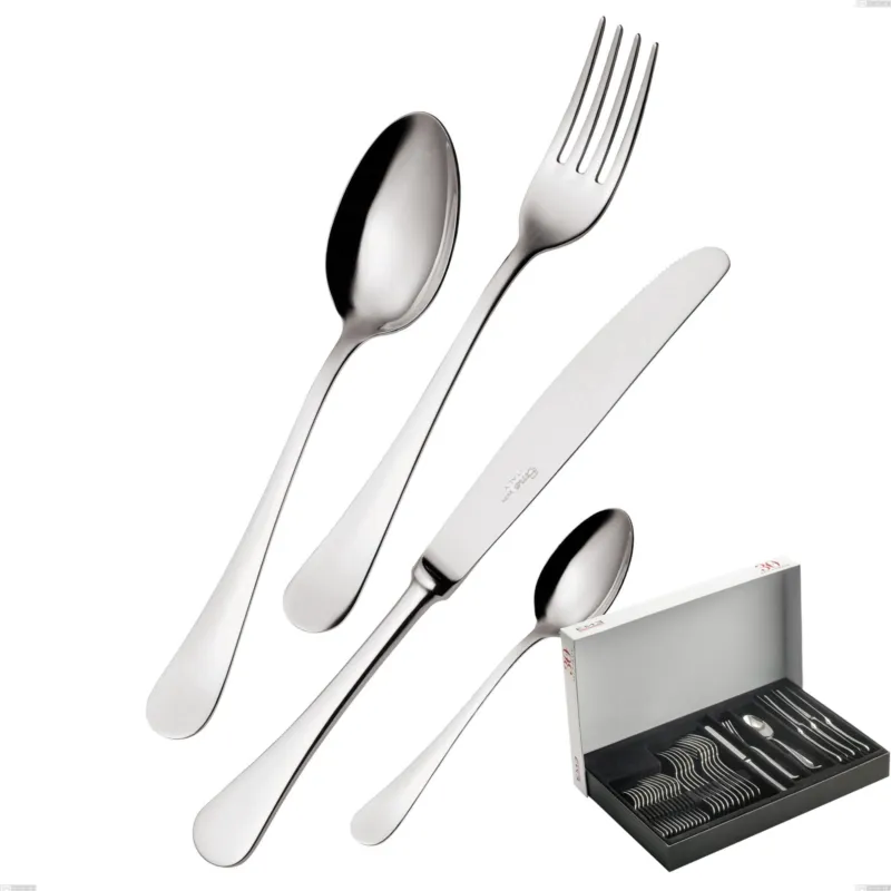 Economico Confezione Panoramica 30 pezzi Milano inox 18/10 , Acciaio inox 18/10 (AISI304) lucido a specchio, spessore 2,5 mm Eme Posaterie