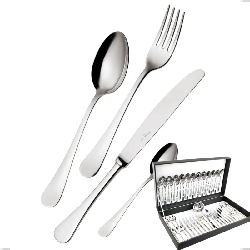 Astuccio 51 pezzi coltello economico Milano inox 18/10 , Acciaio inox 18/10 (AISI304) lucido a specchio, spessore 2,5 mm Eme Posaterie Novità
