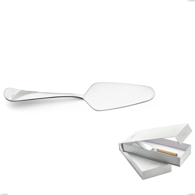 Vendita Finale Confezione a libro 1 pezzo pala torta Milano Inciso , 18/10 (AISI304) acciaio inox Lucido , spessore 2,5 mm Eme Posaterie