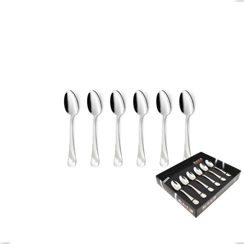 Offerta Limitata Confezione vetrina 6 pezzi moka Milano Inciso , 18/10 (AISI304) acciaio inox Lucido , spessore 2,5 mm Eme Posaterie