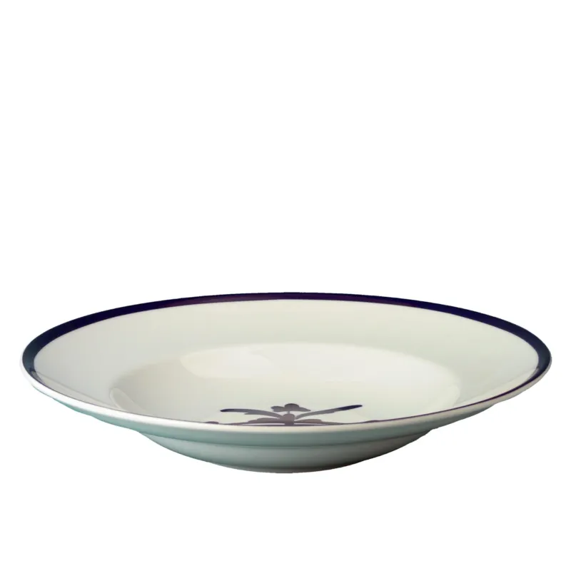 Compra Adesso Piatto pasta fondo con falda 6 pezz1 Decoro Ragno in porcellana bianca 27 cm lavabile in lavastoviglie Radif 1820