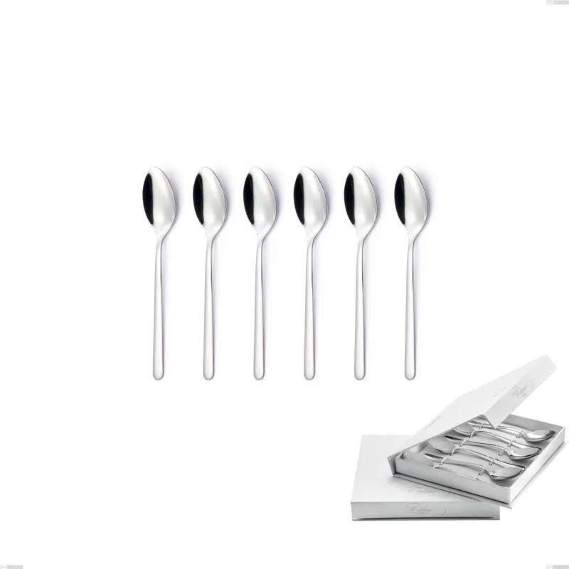 Confezione a libro 6 pezzi cucchiaini caffè Venice, Acciaio inox 18/10 (AISI304), spessore 4.00 mm Eme Posaterie Miglior Prezzo